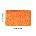 thumbnail image 4 of Alfombra para inodoro, hogar, hotel, baño, absorción de agua, alfombra antideslizante, alfombra de fibra química, naranja, 50x80cm AweSitey HA001838-11, 4 of 6