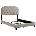 thumbnail image 3 of Home Fare Tufted Upholstered Bed in Beige Linen Fabric, 3 of 8
