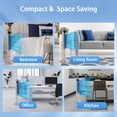 thumbnail image 5 of Besttey 47" Tower Fan , 360 ° Quiet Bladeless Fan w/Remote, 3-Speed w/24-H Timer, for Home, New, Silver, 5 of 8