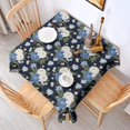 thumbnail image 2 of Pioneer Flower Floral Print Pattern Square Tablecloth, Waterproof Wipeable Spillproof Washable Table Cover for Home Kitchen Party Decor, 42"x42", 2 of 6