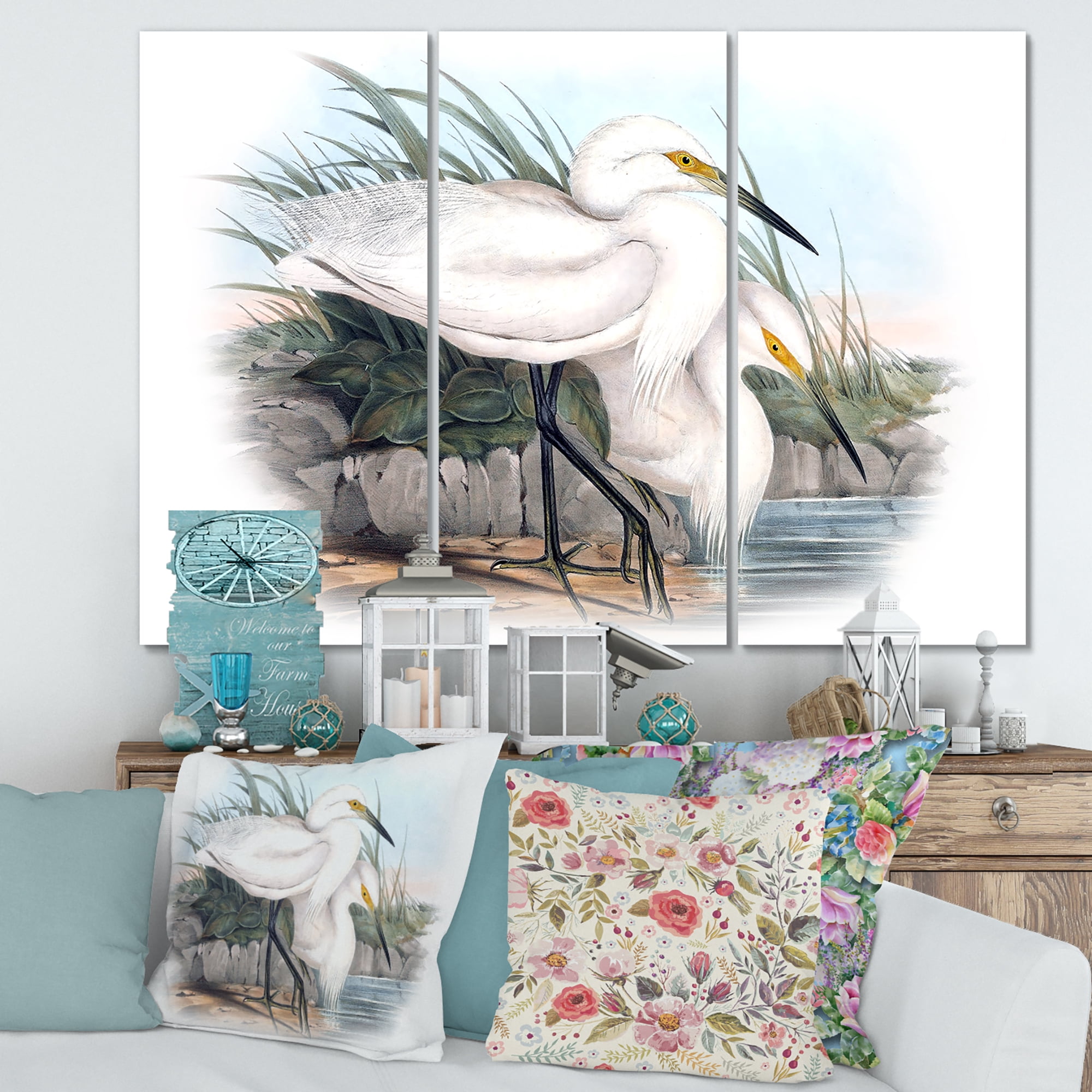 Designart ' Ancient Bird Life I ' Traditional Canvas Wall Art Print