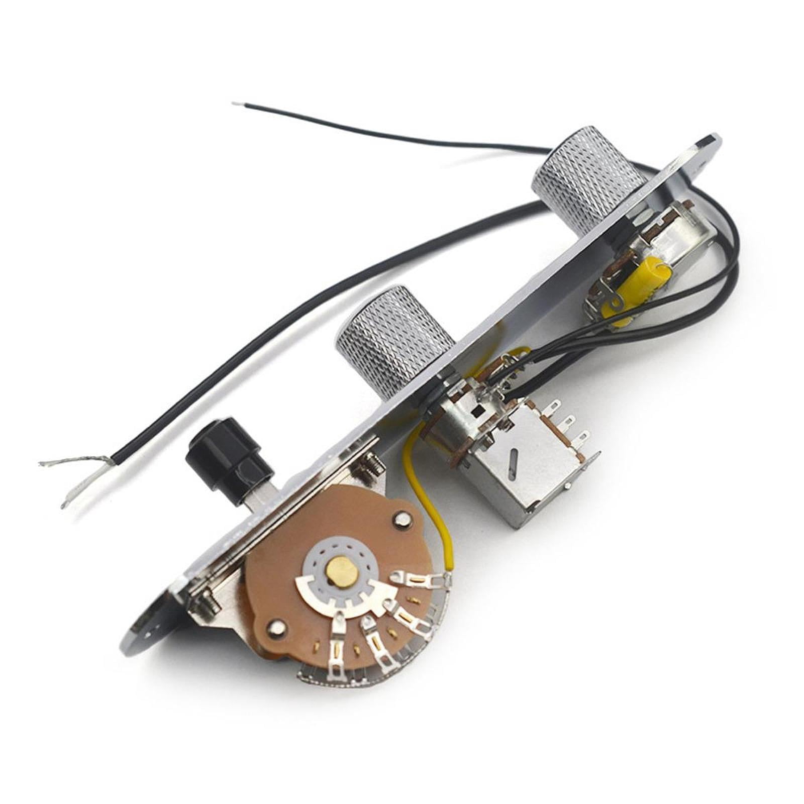 QccHieUs Electric Guitar Control Plate Loaded Replacement Volume Tone Control System 250K