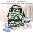 thumbnail image 5 of Daiia White Daisies and Bee Large Capacity Baby Bag Waterproof Stylish Diaper Bag Mummy Backpack Adjustable Straps Diaper BagBaby Essentials Bag, 5 of 6