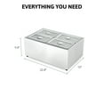 thumbnail image 5 of Wilprep 4 Pan Commercial Food Warmer for Parties Hotels Restaurants 1/4 Buffet Server and Warmer, 5 of 12
