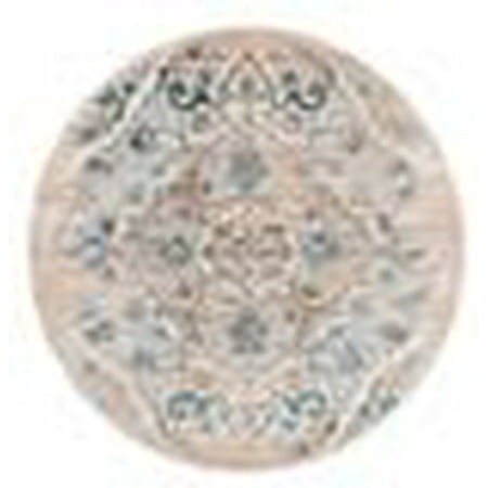 Persian Rugs 4620 Distressed Cream 6 Foot Round Area Rug (Best Persian Carpets In The World)