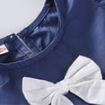 thumbnail image 4 of Otqutp Cute Sundress for Toddler Girls Summer Dress Bow Small Flying Sleeve Crew Neck A Line Skirt School Casual Going Out Dress, 4 of 6