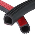 thumbnail image 2 of D Shape Weather Striping Automotive Door Rubber Seal Strip with Self-Adhesive 1" Wide Black 25ft, 2 of 5