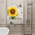 thumbnail image 5 of Retro Sunflowers Framed Canvas Wall Art, Yellow Floeal YOU ARE MY SUNSHINE Wood Grain Wall Art Painting for Living Room Bedroom Home Decor, 24”x24”, Office Artwork Print, 5 of 9