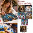 thumbnail image 2 of Christmas Diamond Painting Kit for Adults, Festive 5D Diy Art Featuring Snow Night House Design, Holiday Wall Decor Craft Gift 1 Pack, 2 of 4