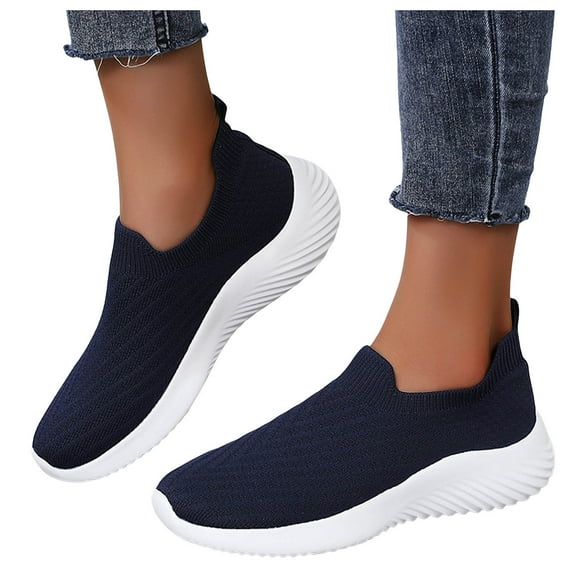 Womens Orthopedic Athletic Running Walking Shoes Comfort Knit Orthotic Slip on Socks Jogging Hiking Sneakers
