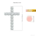 thumbnail image 4 of Angara Natural Diamond Cross Pendant Necklace for Women in 14K White Gold (Size-3.8mm) – April Birthstone Jewelry | Prong-Set Diamond Cross Necklace, 4 of 9