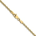 thumbnail image 3 of 14K Yellow Gold Cable Chain Styles Necklace 16 inch 2.2 mm Forzantine with Lobster Clasp, 3 of 4