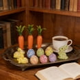 thumbnail image 6 of Colorful Easter Eggs with Rabbits Carrots, Foam Bunny Figurines for Garden Patio Decor, Festive Spring Ornaments for Outdoor Holiday Display, 6 of 6