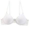 thumbnail image 2 of Swuxness Women's Front Closure Wireless Bra, Womens Plus Size Bras, Women Plus Size Solid Color Front Closure Molded Cup Push Up Support Everyday Bra White, 36/80B, 2 of 3