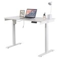 thumbnail image 3 of Single Motor Electric Standing Desk, Height Adjustable Stand Up Desk Frame, 47.2 x 23.6 Inches Sit Stand Table DIY Workstation with Ergonomic Heavy Duty Steel Frame For Home Office, White, 3 of 7