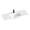 Solid White, variant on DodreHome 48 in. W x 18.2 in. D Bathroom Vanity Top, Engineered Stone Countertop, 4-Inch Backsplash, Pre-Drilled Centerset Holes, White