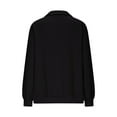 thumbnail image 4 of NMMUED Women's Sweatshirt Quarter Zip Pullover Women Collared Sweatshirt Womens Sweatshirts No Hood 1/4 Zip Pullover Women Sweatshirts for Women Loose Fit Womens 1/4 Zip Pullover Black L, 4 of 6