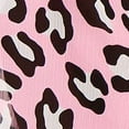 thumbnail image 4 of MIKEN Women's Pink Animal Print Contrast Trim Smocked Waist Deep V Neck Swimsuit Cover Up XL, 4 of 4