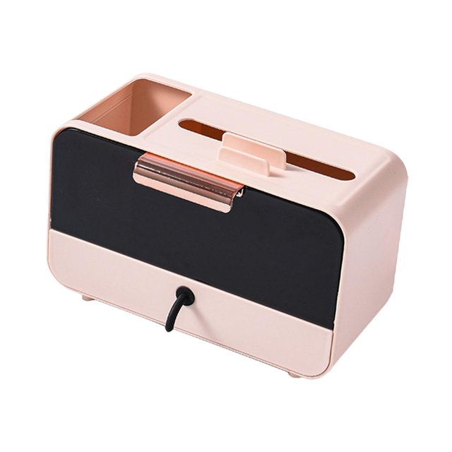 sostenedor del tejido Caja De Pañuelos Cubierta Organizador De Almacenamiento Organizador De Mesita De Noche Escritorio Para Oficina Rosa