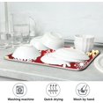 thumbnail image 6 of Christmas Snowflakes Heart Dish Drying Mat Kitchen Counter Mat Draining Mat Kitchen Accessories Dish Rack Pad for Dishes, Utensils, Countertops, Sinks 16x18in, 6 of 7