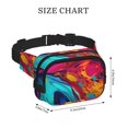 thumbnail image 4 of Kdxio Colorful Abstract Swirls Crossbody Double Layer Waist Bag Belt Bag for Unisex Fanny Pack Fashion Waist Packs for Hiking Running Shopping Traveling, 4 of 9