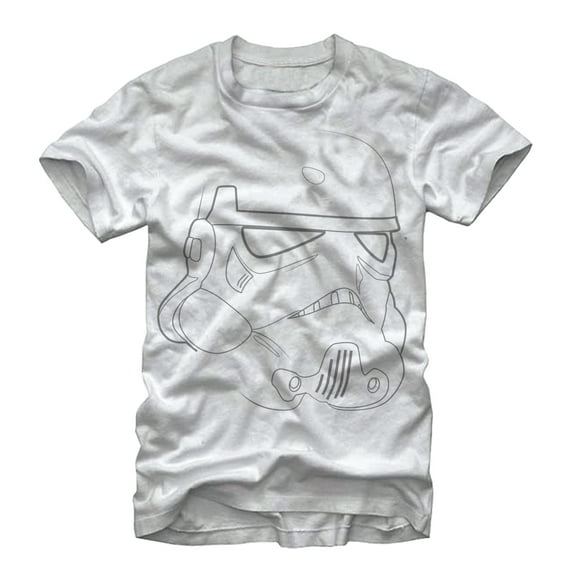 Men's Star Wars Stormtrooper Outline Graphic Tee White X Large