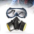 thumbnail image 1 of Cubierta Facial Cubierta De Gafas Protectores Suministros De Protección Cubierta De Protección Facial Gafas Protectoras A Prueba De Polvo Mufla Bucal Con Cilindro De Gas Doble ANGGREK Face Cover, 1 of 8