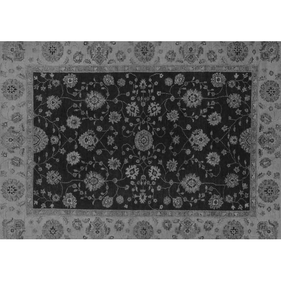 Ahgly Company Indoor Rectangle Abstract Gray Modern Area Rugs, 3' x 5'
