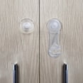 thumbnail image 4 of Cerraduras de seguridad para niños (paquete de 10 unidades) – Cerraduras a prueba de bebé para cajones, asiento de inodoro, nevera, horno, con 10 adhesivos extra 3M (transparente), 4 of 5
