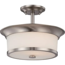 Nuvo Lighting Mobili - 2 Light Semi Flush with Satin White Glass