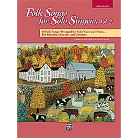 Alfred 00-16300 Folk Songs for Solo Singers- Vol. 2 - Music Book