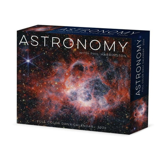 Willow Creek Press, Astronomy 2026 Desk Calendar, 6.18'' X 5.43'', Daily Calendar with Adhesive Binding