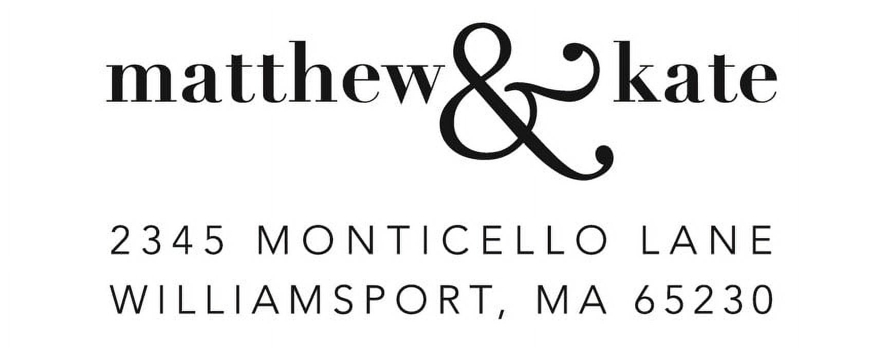 Personalized Rectangular Self-Inking Rubber Stamp - Matthew & Kate