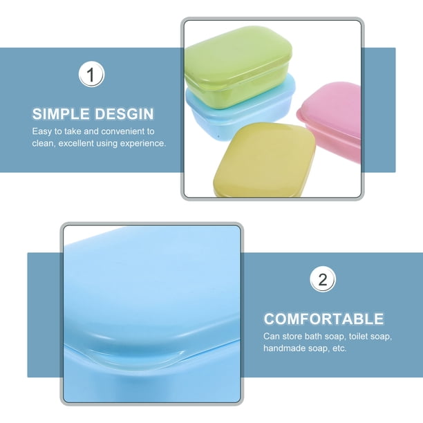 BRIGHTFUFU 4Ud Organizador Para Jabón En Viaje De Material PP Y Pe Fácil De Transportar Y Almacenar