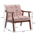 thumbnail image 4 of Convenience Concepts Take a Seat Natalie Accent Chair, Pearl Pink Fabric/Espresso, 4 of 8
