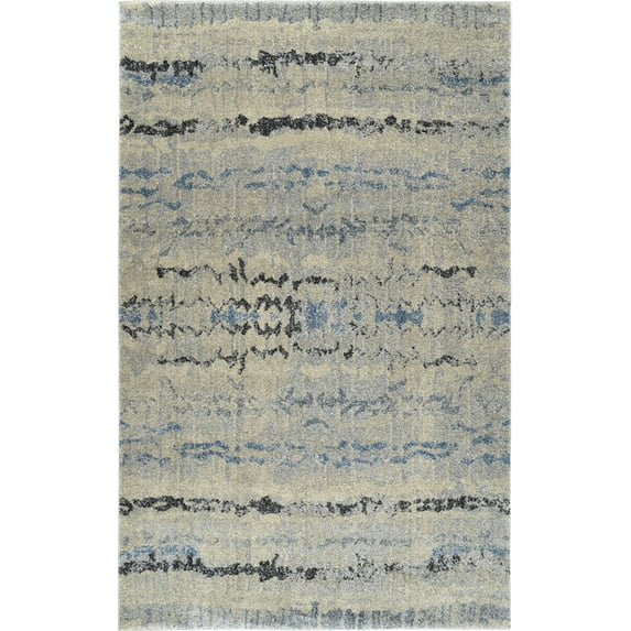 Dalyn Aero Area Rug AE4 Ae4 Silver Silver Faded Distressed 5' 3" x 7' 7" Rectangle