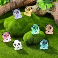 thumbnail image 4 of 28 minifiguras de panda. Decoraciones de panda diminutas que brillan en la oscuridad. Adornos de micropaisaje., 4 of 7