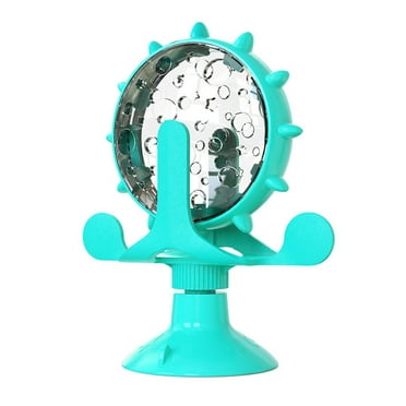 360° Rotating Windmill Cat Dog Toy Food Treat Snak Pet Feeder Dispenser G3Q8