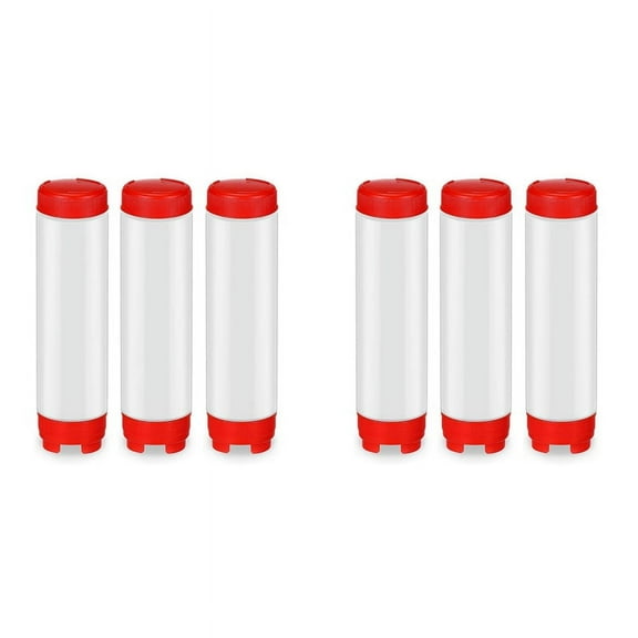 2X 16 Oz Inverted Squeeze Bottles, Refillable Tip Large Valve Dispenser Condiment Bottle for Sauces Ketchup