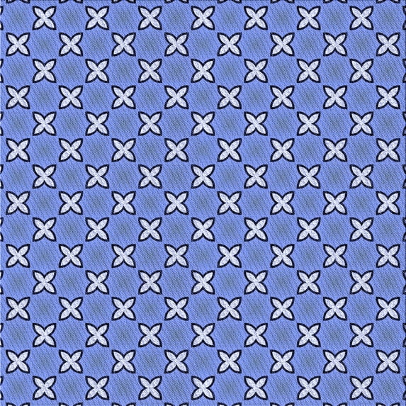 Ahgly Company Indoor Square Patterned Denim Blue Area Rugs, 4' Square