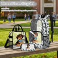 thumbnail image 2 of Xoenoiee Dachshund Bone Paw Print Kids Clear Backpack Set 3Pcs with Lunch Box Pencil Case Elementary School Bookbag Schoolbag Travel Daypack Transparent Rucksack Back to School Supplies for Girls, 2 of 5