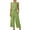 Green#02, variant on Horkkom Linen Sets for Women 2 Piece Solid Color Tank Tops Wide Leg Pants with Pockets Casaul Soft Cotton Matching Sets Plus Size Summer Beach Vacation Outfits