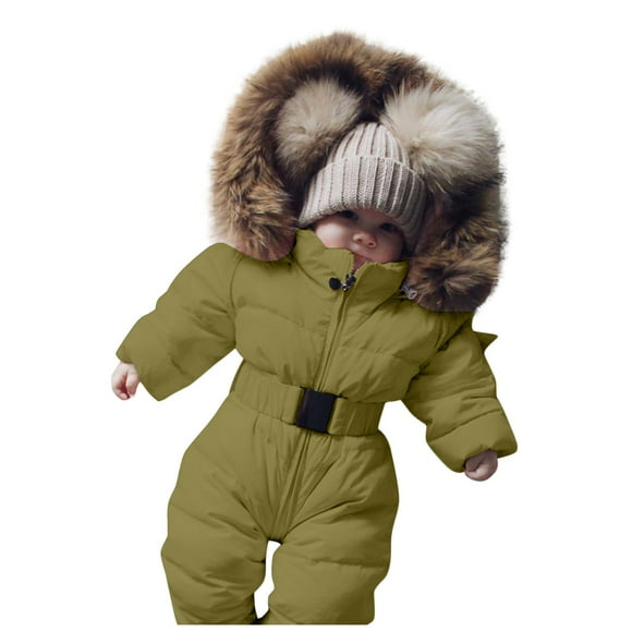 Baby Girls Boys Snowsuit 18-24 Months Boys Romper Suit Warm Hooded 9 Month Boys Snow Suit Snowsuit Jumpsuit Down Coat Toddler Size Romper Padded Outwear Jacket Snow Wear