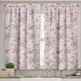 thumbnail image 2 of Ambesonne Floral Valance & Curtain, Retro Flowers Soft Tones, 55"x24", Fuchsia Pale Pink, 2 of 6