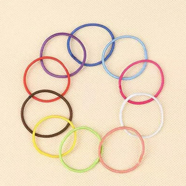 300pcs/bottle Fashion Girls Colorful Wide Thick Rubber Band Children  Stretch Elastic Hair Band Good Elastic Hair Tie Headwear