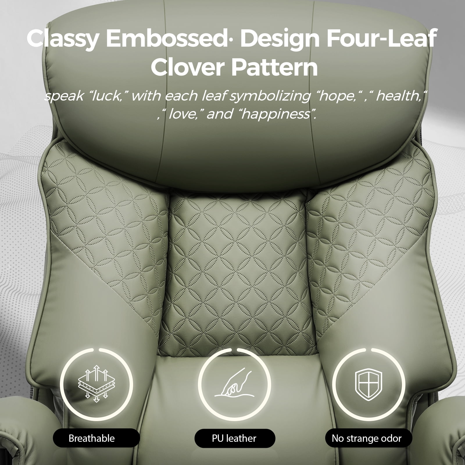CloudRest Pro 400lbs Executive heavy duty office chair, High Back Ergonomic Computer Desk Chairwith Lumbar Back Support,Green