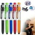 thumbnail image 3 of Foldable Led Light Pen,Multifunction Stylus Pen,Capacitive Ballpoint Pens with Led Light,Foldable Phone Holder Stand for Writing In The Dark(Orange), 3 of 7