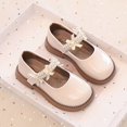 thumbnail image 6 of RotHome Girls Mary Jane Dress Shoes Pearl Strap Ballet Flats Toddler Flower Girl Wedding Party Pumps Comfortable Non-Slip Soft Sole Satin Bow, 6 of 9