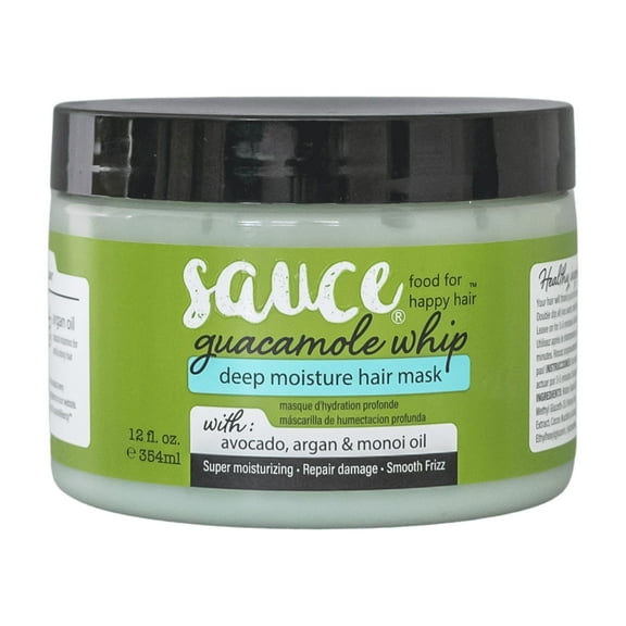 Sauce Beauty Guacamole Whip Moisturizing Hair Mask with Avocado, 12 fl oz