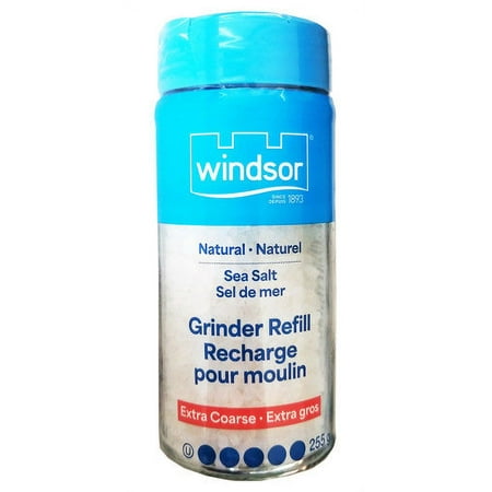 Windsor Natural Sea Salt, Grinder Refill, Extra Coarse, 255g/8.9 oz